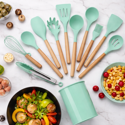Kit Utensílios de Cozinha em Silicone