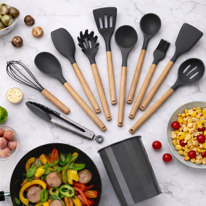 Kit Utensílios de Cozinha em Silicone