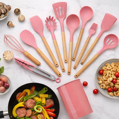 Kit Utensílios de Cozinha em Silicone
