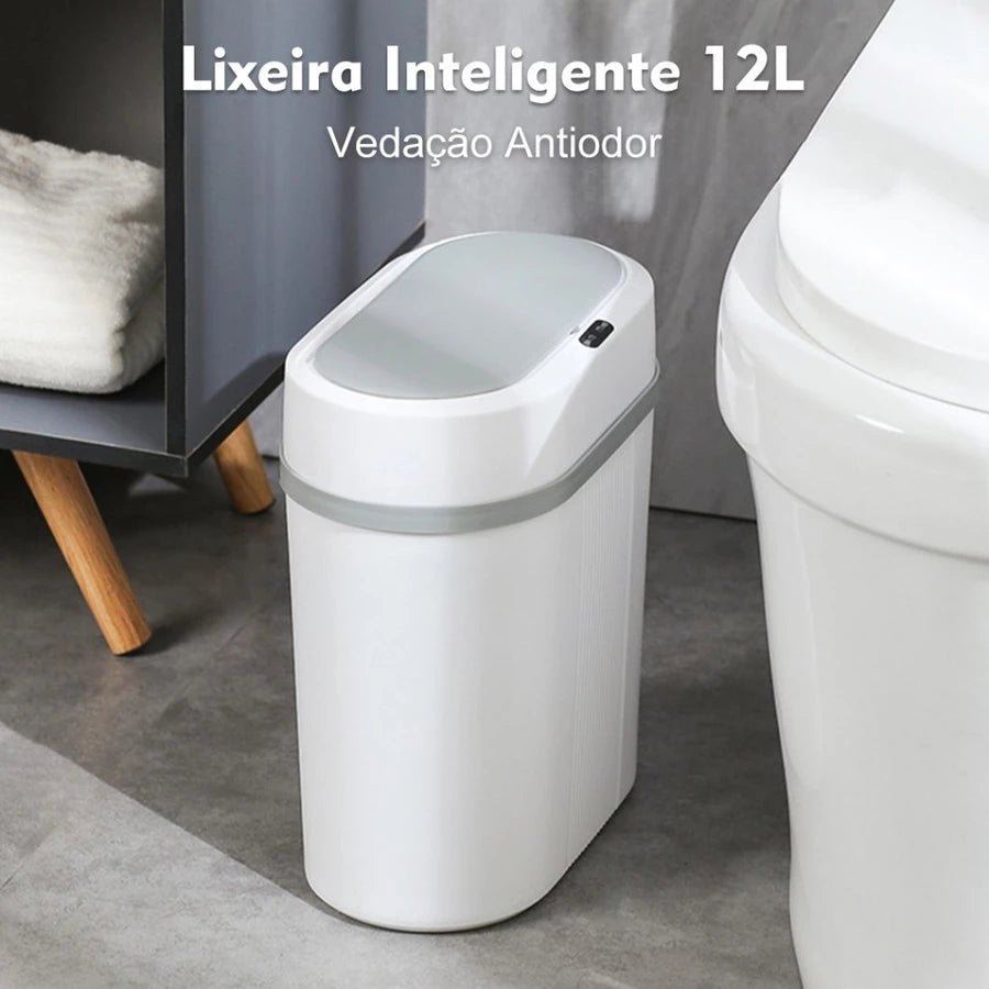 Lixeira Inteligente 12L Automática Sensor Infravermelho Sem Toque Casalaris