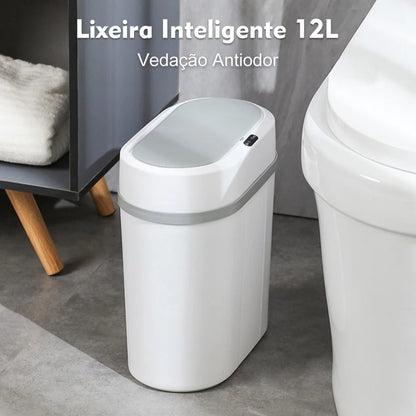 Lixeira Inteligente 12L Automática Sensor Infravermelho Sem Toque Casalaris