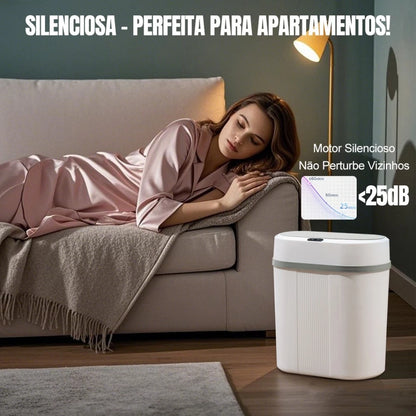 Lixeira Inteligente 12L Automática Sensor Infravermelho Sem Toque Casalaris