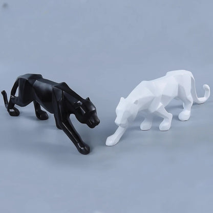 Escultura Pantera Negra Geométrica