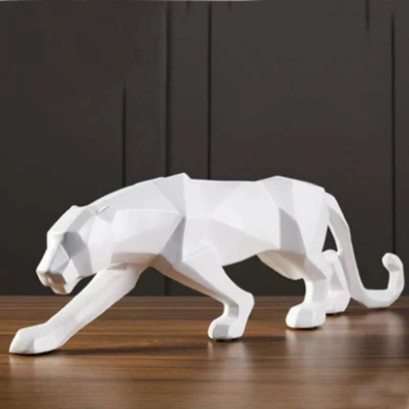Escultura Pantera Negra Geométrica