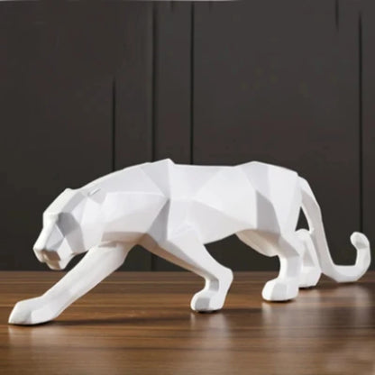 Escultura Pantera Negra Geométrica