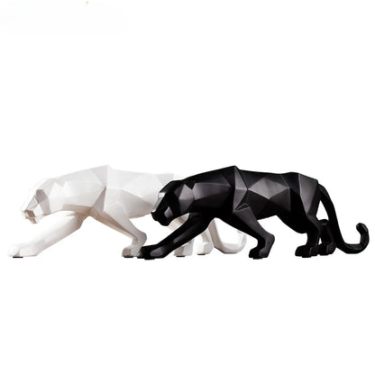 Escultura Pantera Negra Geométrica