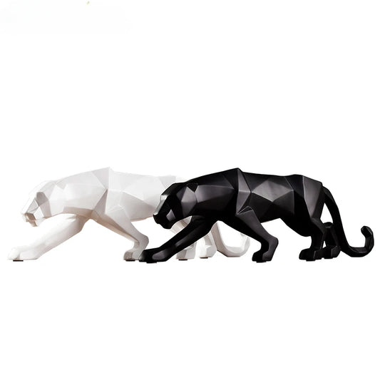 Escultura Pantera Negra Geométrica