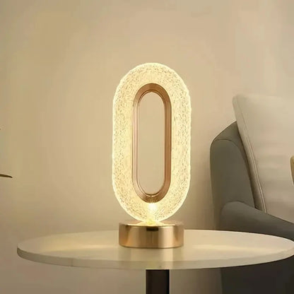 Luminária de Mesa LED 3 Tons Touch Cristal Luxo