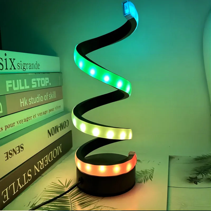 Luminaria Led Moderna em Espiral