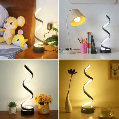 Luminaria Led Moderna em Espiral