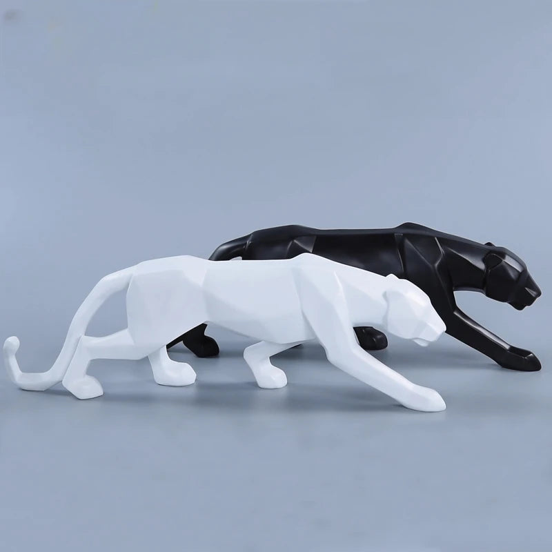 Escultura Pantera Negra Geométrica