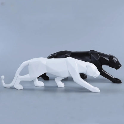 Escultura Pantera Negra Geométrica