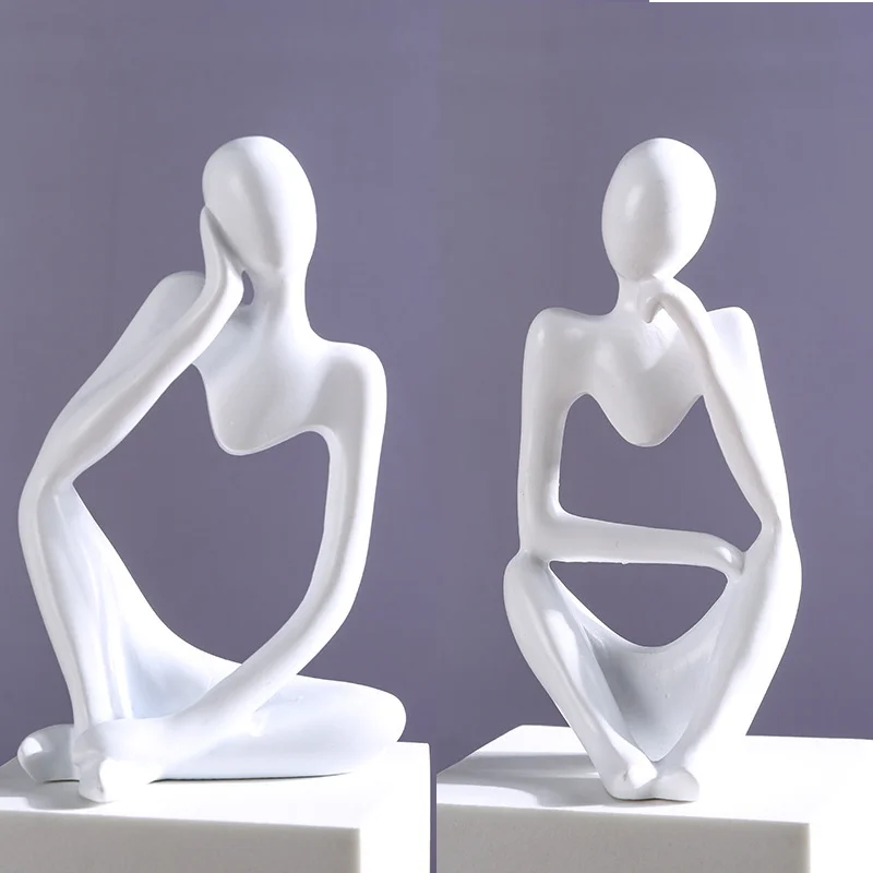 Escultura Decorativa O Pensador 2 Peças