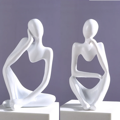 Escultura Decorativa O Pensador 2 Peças