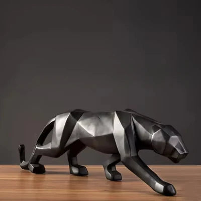 Escultura Pantera Negra Geométrica