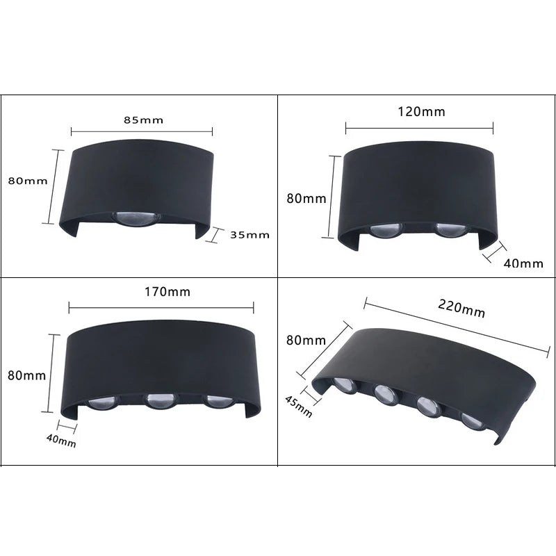 Arandela Externa Led em Alumínio à Prova d'água