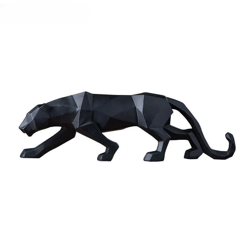 Escultura Pantera Negra Geométrica