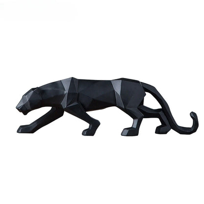 Escultura Pantera Negra Geométrica