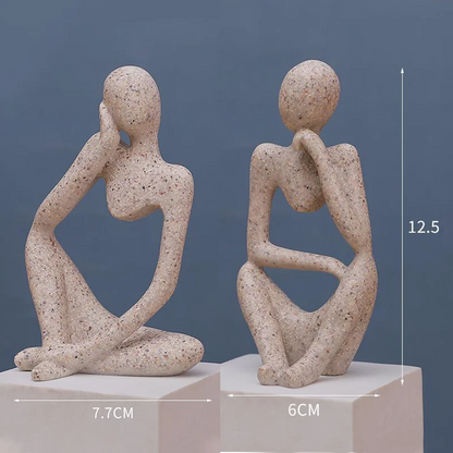 Escultura Decorativa O Pensador 2 Peças