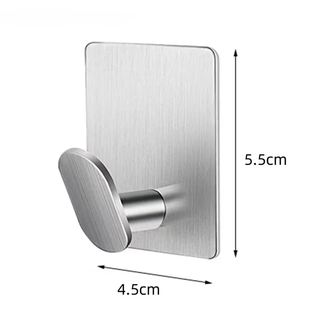 Gancho Adesivo Inox Multiuso – Kit com 2 Peças