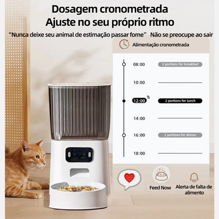 Ração Automática Inteligente 5L com App para Cães e Gatos