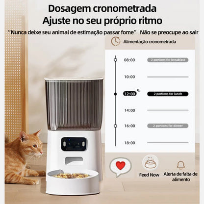 Ração Automática Inteligente 5L com App para Cães e Gatos