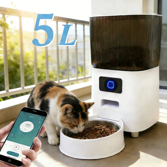 Ração Automática Inteligente 5L com App para Cães e Gatos