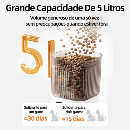 Ração Automática Inteligente 5L com App para Cães e Gatos