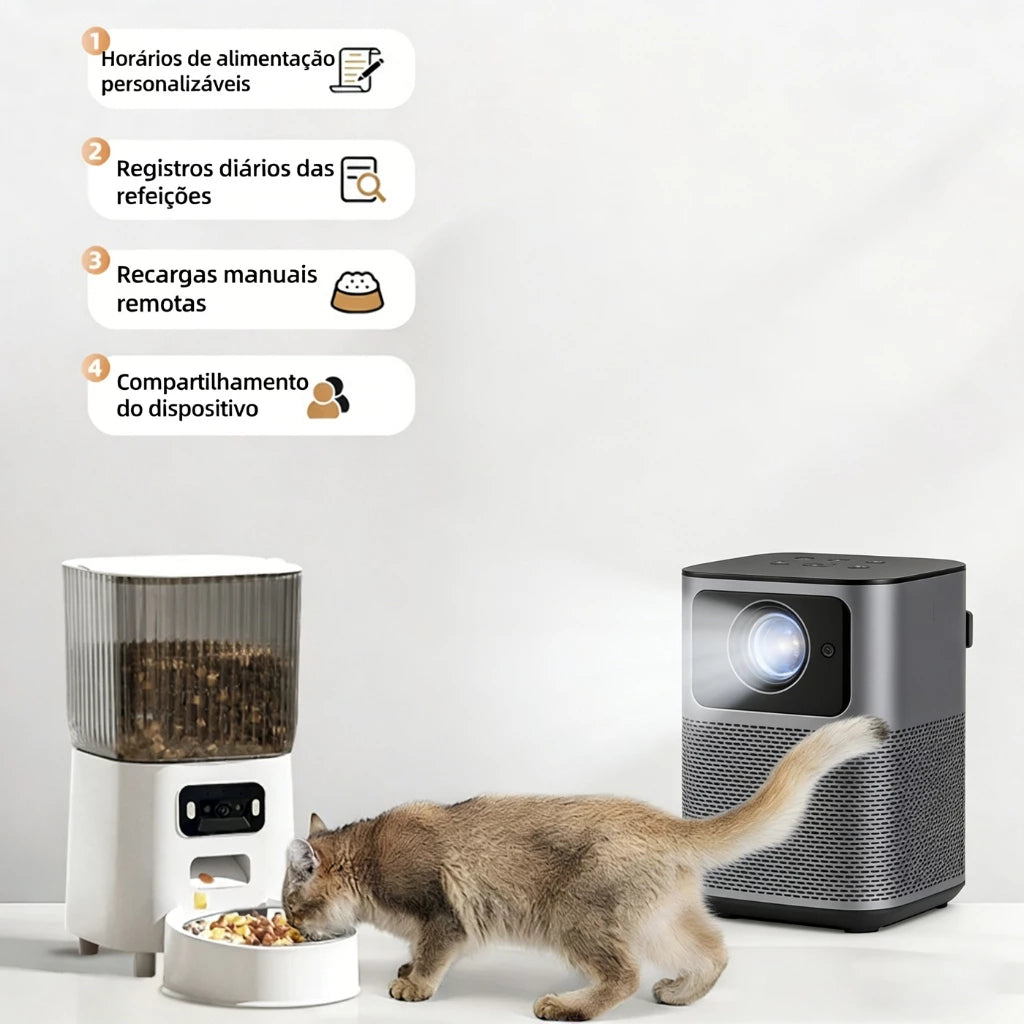 Ração Automática Inteligente 5L com App para Cães e Gatos